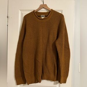 LL Bean Waffle Roll-Neck Sweater, size XL, Rust. Runs large.